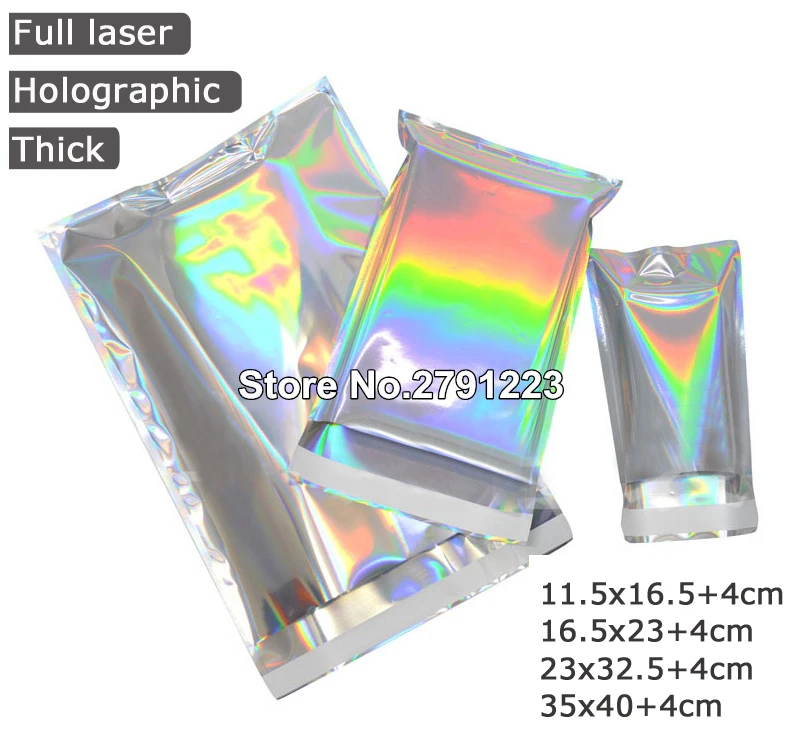 Self-seal Adhesive Courier Bags Laser Holographic Plastic Poly Envelope Mailer Postal Shipping Mailing Bags Cosmetic Underwear