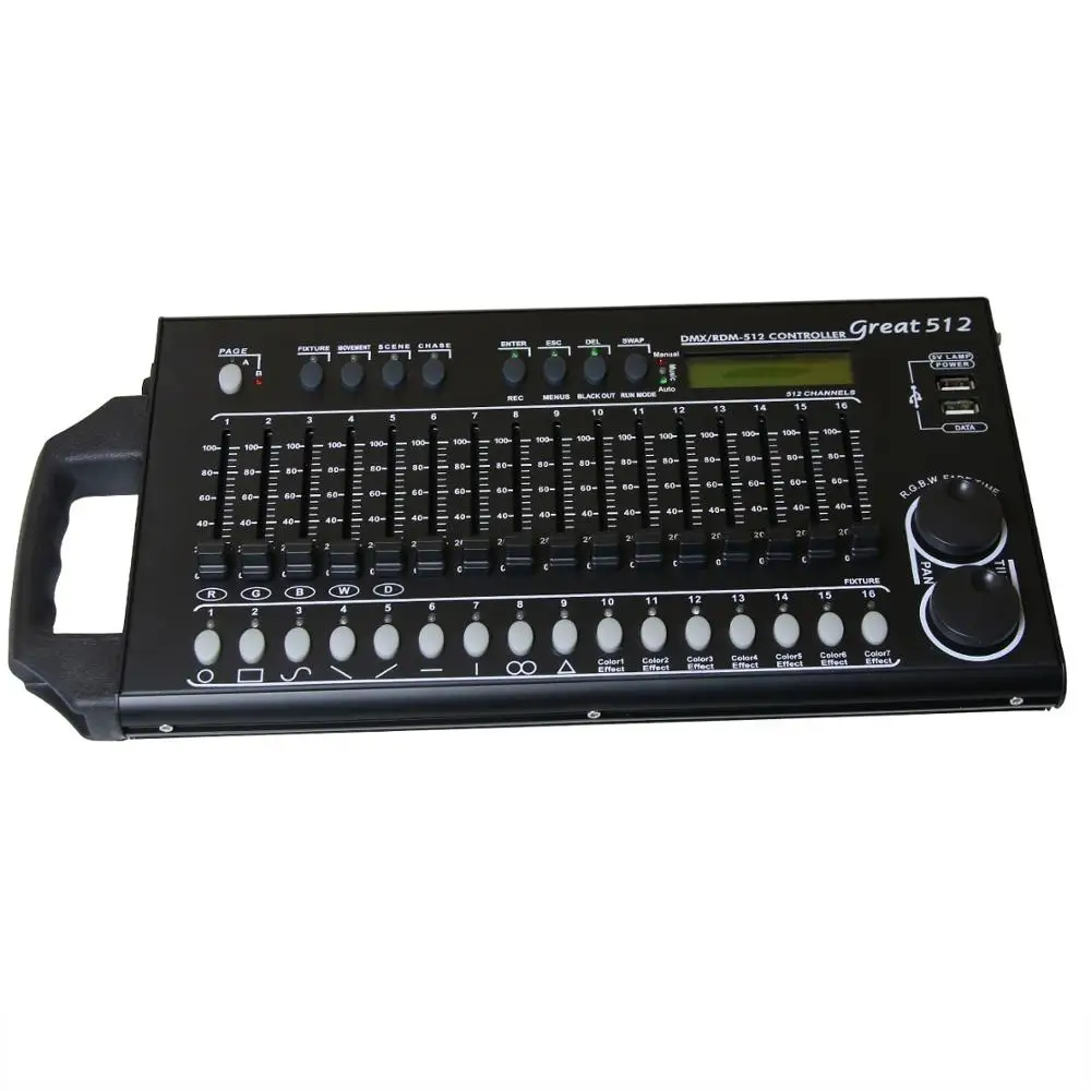 New 512channels DMX Controller DJ Equipment DMX 512 Console Stage Lighting For LED Par Moving Head Spotlights DJ Light Control