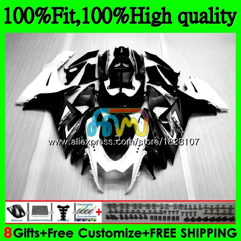 Инъекции для SUZUKI GSXR 600 750 GSXR750, возрастом 11, 12, 13, 14, 15, 39BS. 20 K11 GSXR600 2011 2012 2013 черный белый обтекатель - Цвет: No. 1