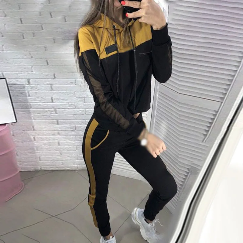 

2019 women tracksuit Autumn Casual Long Sleeve Hoodie Outfits tops +pant 2pcs set Warm Leggings Trousers plus size tracksuits
