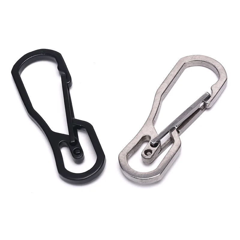 QrhYK Creative Stainless Steel Clip Hook Buckle Sport Outdoor Key Chain Climbing Carabiner Key Chain Clip Keychain 1PC