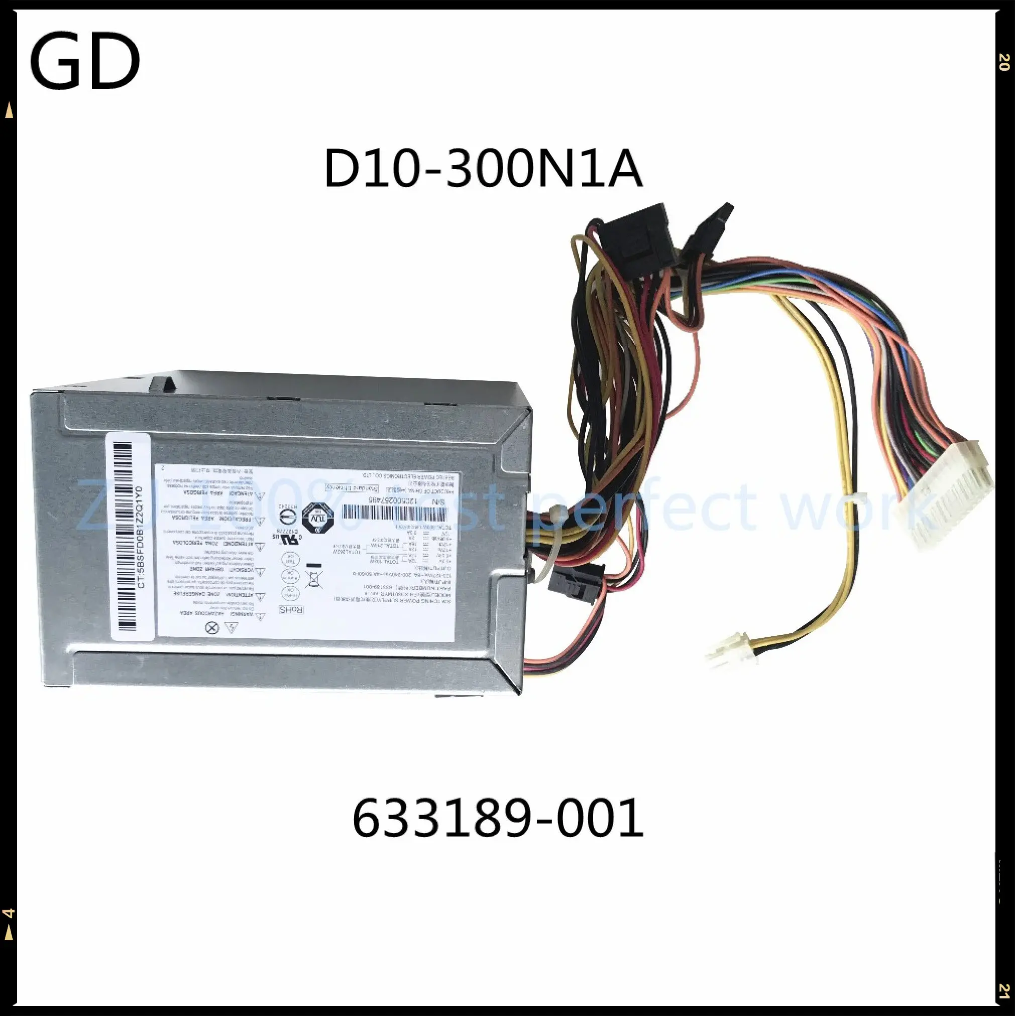GD оригинал для HP D10-300N1A 300 Вт источник питания FH-XD301MYP 633189-001 24Pin + 4Pin полностью