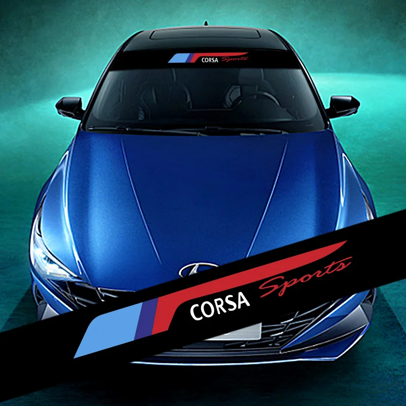 Película protectora para parabrisas delantero de coche, pegatinas DIY para Opel Corsa, calcomanía decorativa, modelado deportivo, Retrofit Pull, de flores|Pegatinas para coche| - AliExpress