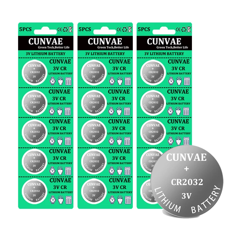 15pcs 3V CR2032 CR 2032 BR2032 DL2032 Lithium Battery For Watch Calculator Toy Electronic Scale Remote Control Button Cell | Электроника