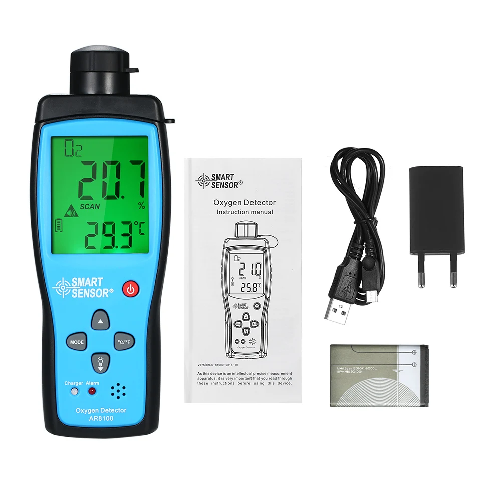 

Oxygen Meter Digital Portable Automotive O2 Gas Tester Monitor Detector 2.7" large LCD screen Handheld Oxygen Meter