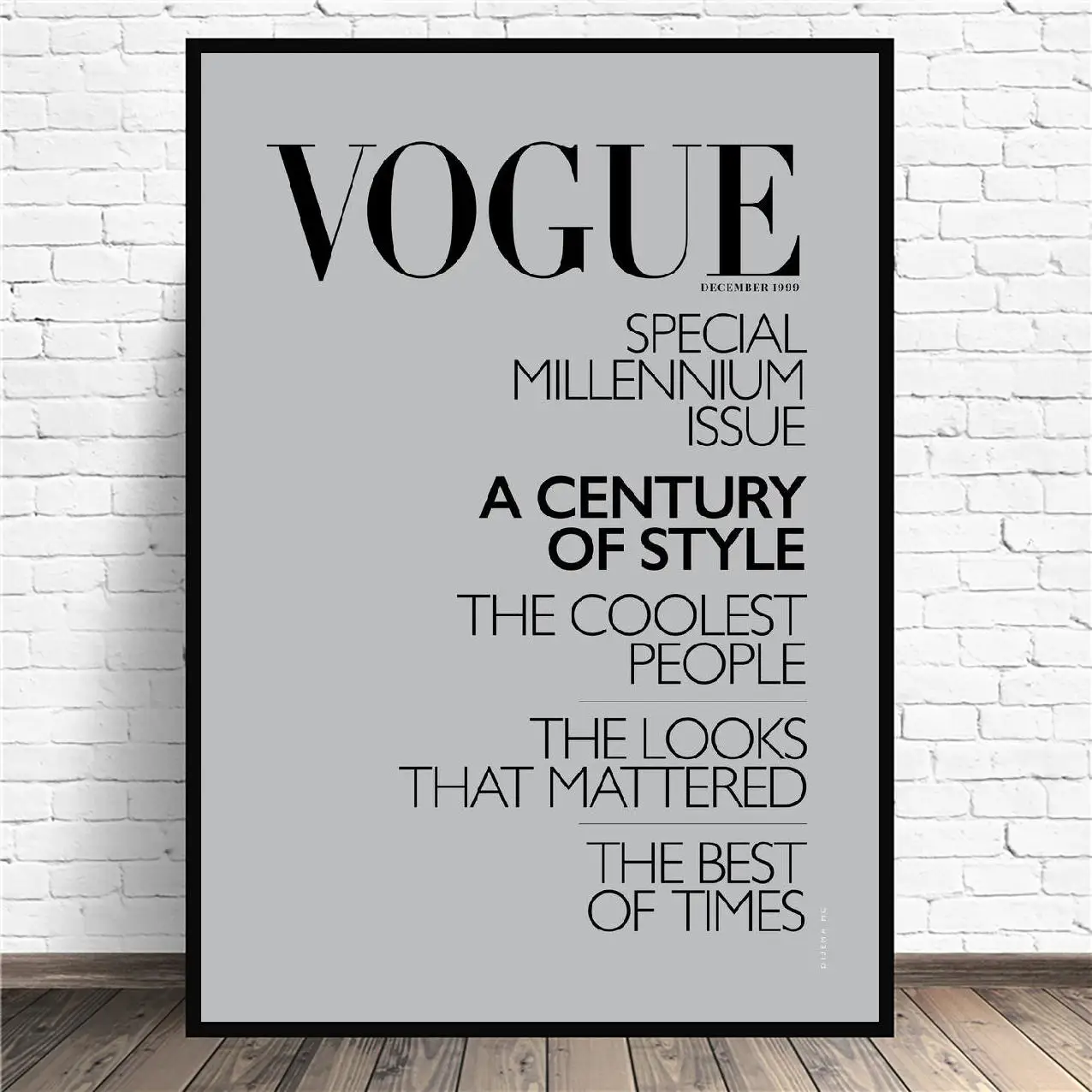 No004 VOGUE Cover DEC 1999 абстрактный холст настенный художественный принт современные