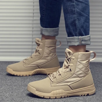 

2020 Winter Men High Top Fashion Splicing Sneaker Pu Leather Lace-Up Boots Trend Casual Comfortable Non-Slip Cotton Boots