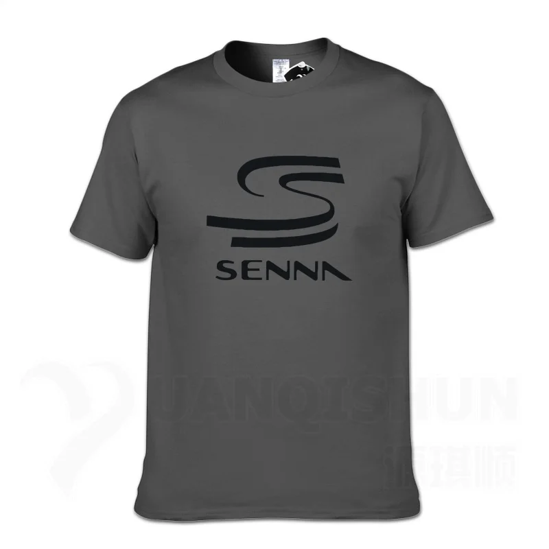 Мужская футболка HERO F1 AYRTON SENNA, мужские футболки, мужская хлопковая футболка с коротким рукавом, Мужская Футболка, большой размер, Camiseta Hombre - Цвет: Charcoal gray 2