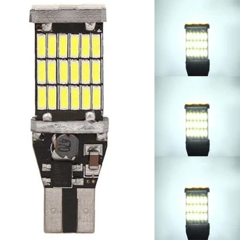 

Energy Saving Light Low Power Bulbs Truck Motorcycle Boat T15 W16W 45 SMD 4014 Reverse Super White 12W