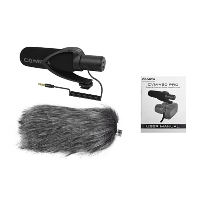 

Comica Cvm-V30 Pro Super-Cardioid Directional Condenser Video Microphone with 3.5Mm Interface Professional Shock Mount Univers