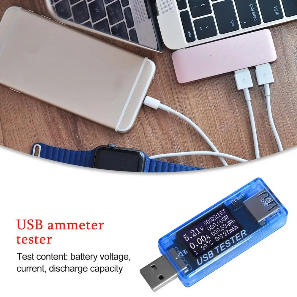 KWS-MX17 usb-детектор Вольтметр Амперметр измеритель мощности Измеритель Напряжения тока мобильное зарядное устройство USB
