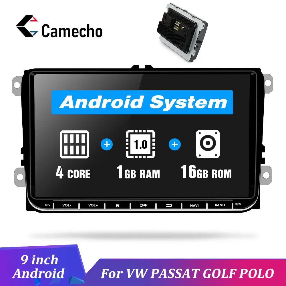 Camecho 2Din GPS Android 8 1 автомобильное радио 9 дюймов Авторадио автомобильный