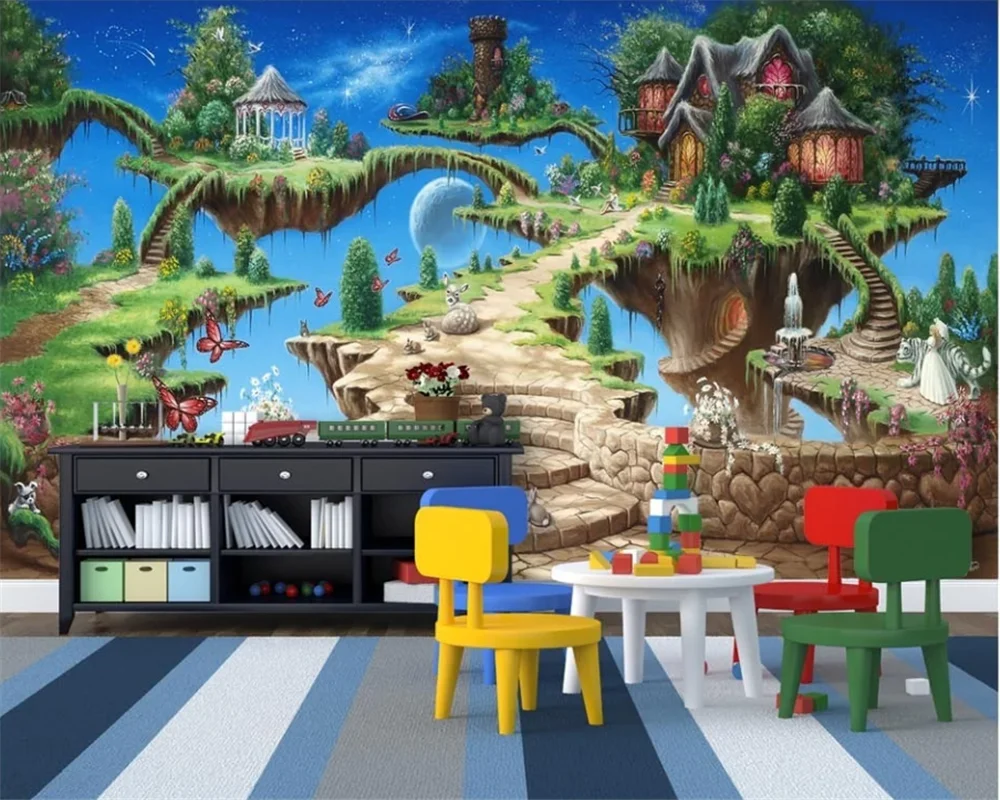 beibehang Customized new boy and girl bedroom living room amusement park background papel de parede wallpaper papier peint | Обустройство
