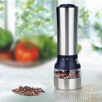 

1pc High-end Double-head Electric Grinder Stainless Steel Electric Pepper Grinding High Quality Kitchen Tool Double Head Grinder