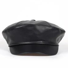 Модная Высококачественная Кепка из искусственной кожи Newsboy s для женщин, шапки на весну, осень, зиму, фетровая Кепка, зимняя женская шапка, берет, кепка s M249