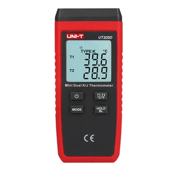

Uni-T Ut320D Digital Thermometer C/F Pyrometer Contact Type Temperature Meter Lcd Backlight