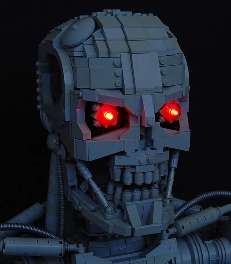 PF Терминатор T-800 бюст MOC-20570 Fit Technic робот мощность функциональные строительные блоки кирпичи детские игрушки подарок