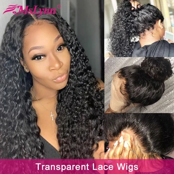

Water Wave Wig Brazilian Transparent Wigs For Women 13x6 Lace Front Human Hair Wigs Pre Plucked Wth Baby Hair Remy 150% Density