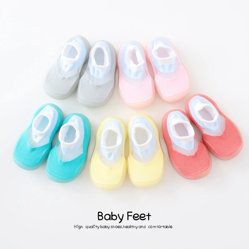 

Baby Sock Shoes anti-slip With Rubber Sole Soft Cute Floor Socks