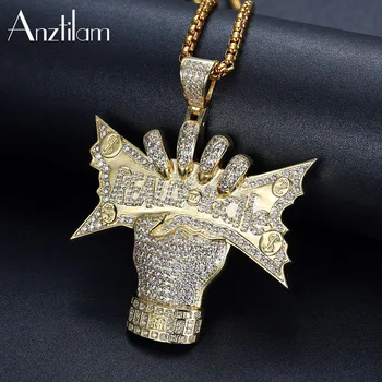 

High-quality Hip Hop Bling Iced Out Really Riche Letter Pendant Necklace For Women Men’s Long Chokers Necklaces Rapper Jewelry
