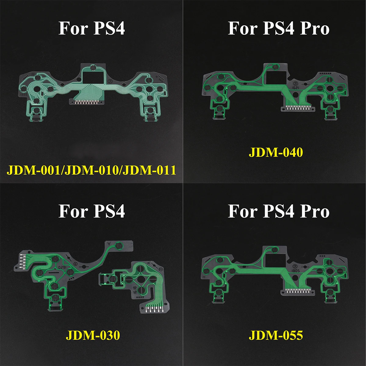 para Ps4 Pro Magro Controlador Kit de Reparo r1 l1 r2 l2 Gatilho Botões 3d Analógico Joysticks Polegar Varas Tampa Película Borracha Condutora - Image 6