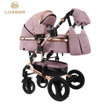 

LUXMOM baby stroller 2in1 stroller bidirectional high-quality shock absorber Gift mom backpack can sit quality free in RU