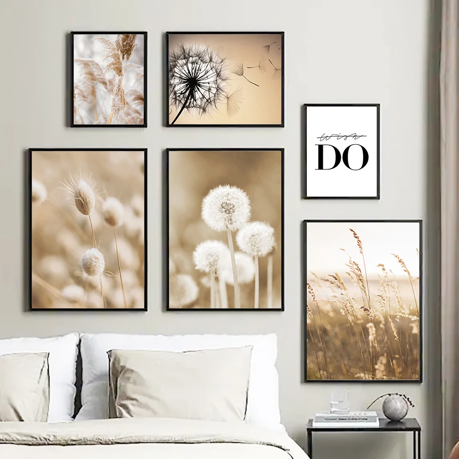 

Dandelion Reed Grassland Autumn Wall Art Canvas Painting Nordic Posters And Prints Wall Pictures For Living Room Home Decoration