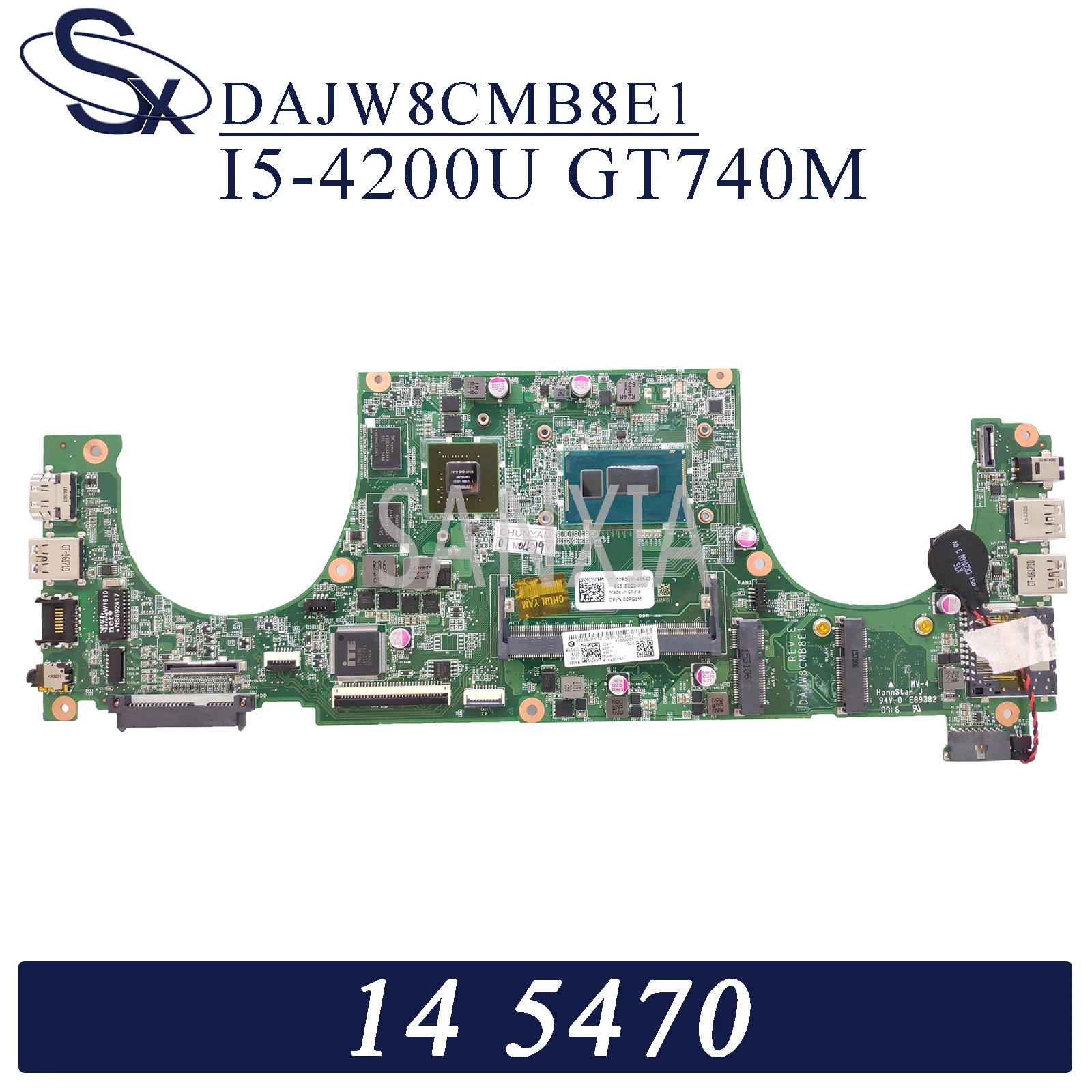 KEFU DAJW8CMB8E1 материнская плата для ноутбука Dell Vostro 14-5470 оригинальная I5-4200U GT740M |