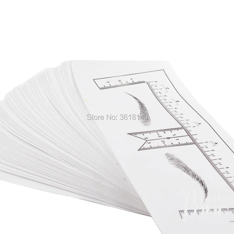 

Disposable PBS Eyebrow Positioning Rulers Tool Measures Microblading Permanent Makeup Tattoo Position Ruler Standard Scale Ruler