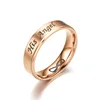 AsJerlya 6mm Couple Rings Her Demon His Angel Black Ring For Women Men Stainless Steel Eternal LOVE Jewelry Accessories 2