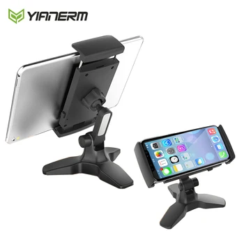 

Yianerm Tablet Desktop Holder Stand Big Clamp Duty Base Adjustable Arm Phone Holder For iPad Galaxy iPhone Nintendo Switch