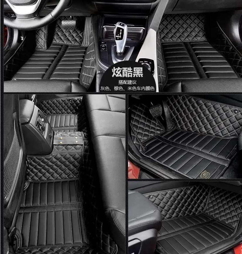 3D Роскошные слякоть коврики коврик для ног коврик для Nissan Patrol Y62 7 мест 2011 2012 2013(7 цветов