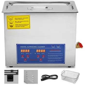 

10L Digital Ultrasonic Cleaner Kit Ultra Sonic Bath Timer Jewellery Cleaning
