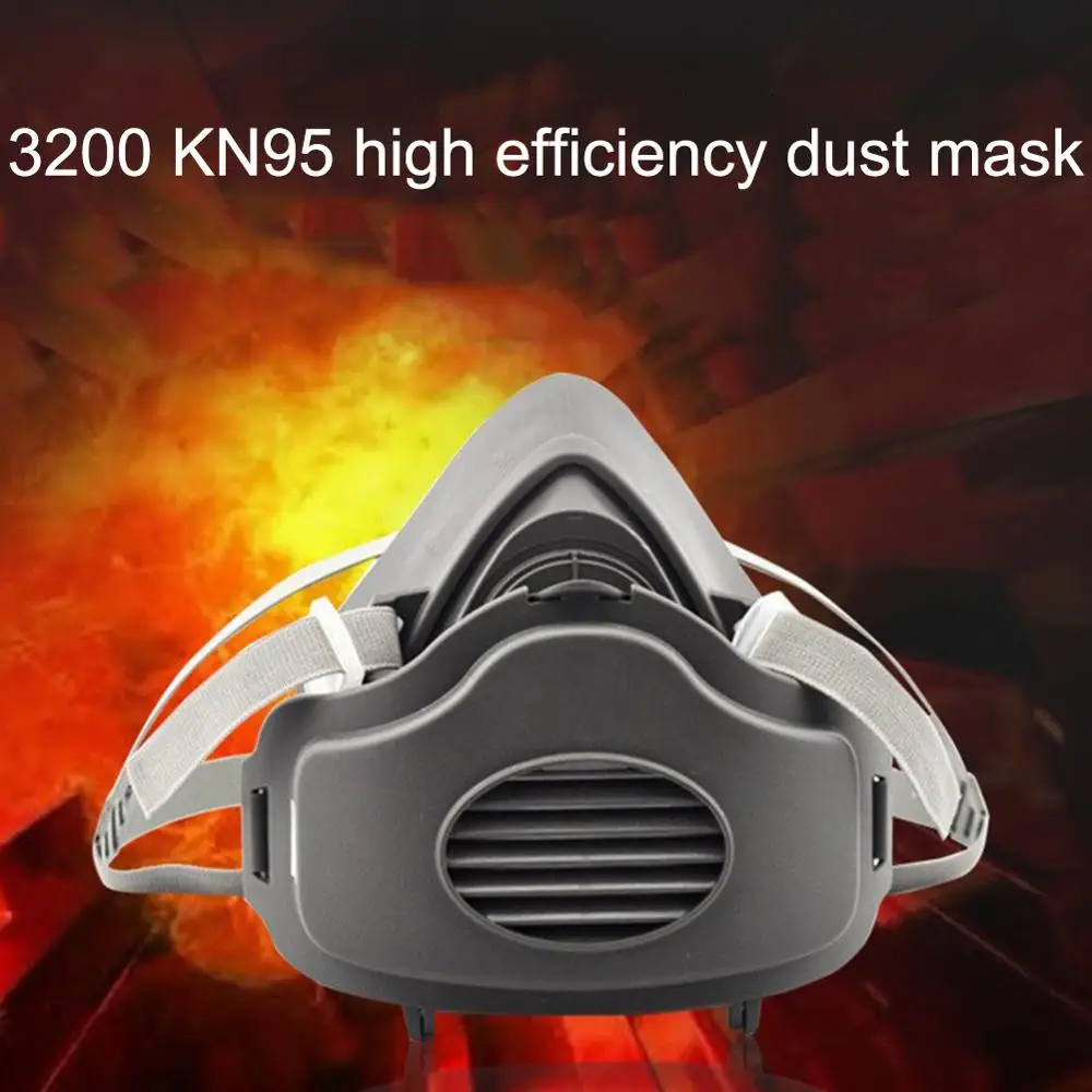 

3200mask/20pcs 3071CN Filters Half Face Dust Gas Mask Respirator Safety Protective Mask Anti Dust Anti Organic Vapors PM2.5 Fog