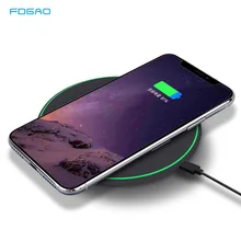 Быстрое беспроводное зарядное устройство FDGAO Qi 10 Вт для samsung S9 S10+ Note 9 8 Беспроводная usb-зарядка 7,5 Вт для iPhone X/XS Max XR 8 Plus