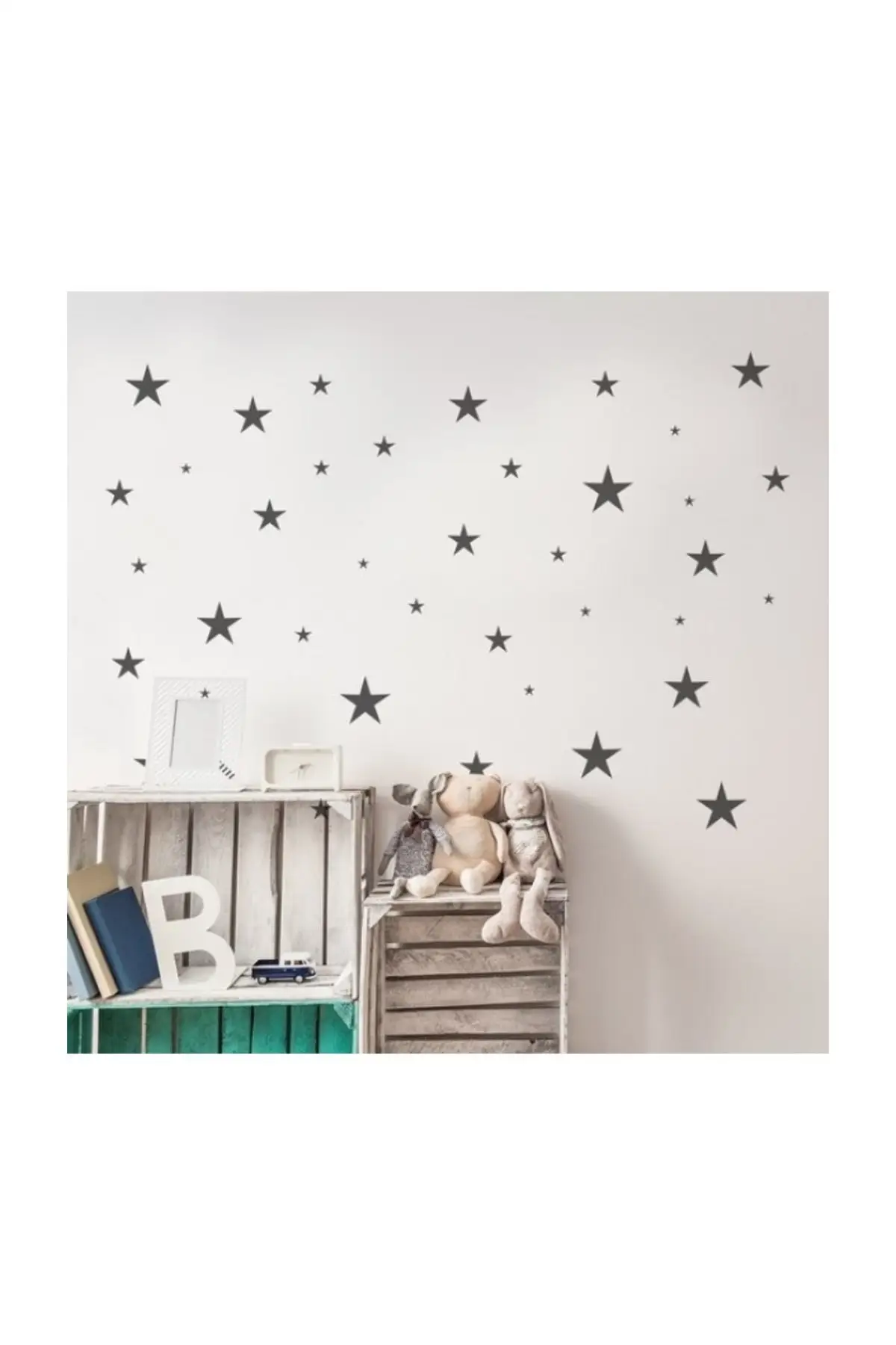 

Star Sticker 118 PCs Wall Adhesive Pleasing Appearance Quality Elegant Design Gray Star Yapışkanlar Wink Attractive Convenient 2021 Trend