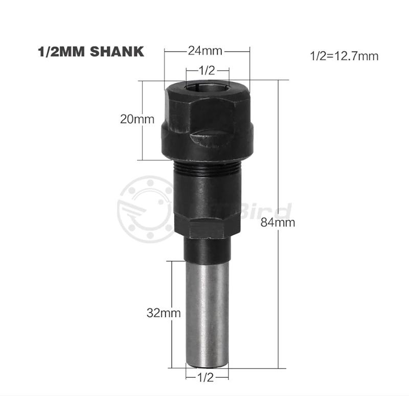 1/" 8 мм 12 мм 1/2 инструмент хвостовик телескопическая гравировальная машина Обрезка станок удлинение стержня инструмент для крепления хвостовика
