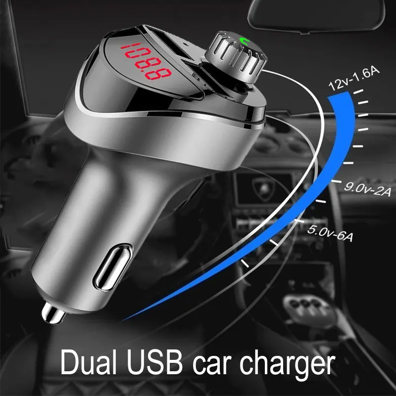 Двойной USB fm-передатчик портативный Bluetooth fm-адаптер для автомобильного зарядного устройства Прямая поставка