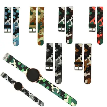 

20/22mm Camo Printing Watch Band Silicone Sport Wrist Strap for Samsung-Galaxy Watch 42mm/46mm Gear S2 S3 Bracelet