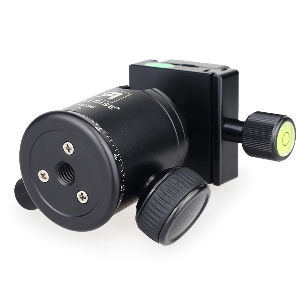 ARTCISE NB36 Tripod Head Panoramic Tripod Ball Head CNC Anodized Ballhead for DSLR Camera Extra Quick Release Plate as a Gift
