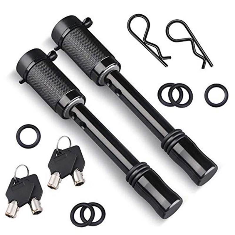 

Receiver Pin Lock Set 5/8Inch Keyed Alike Trailer Locking Pin Tow Hitch Lock Set for Class III IV V Tow Trailer Hitch Anti-Theft