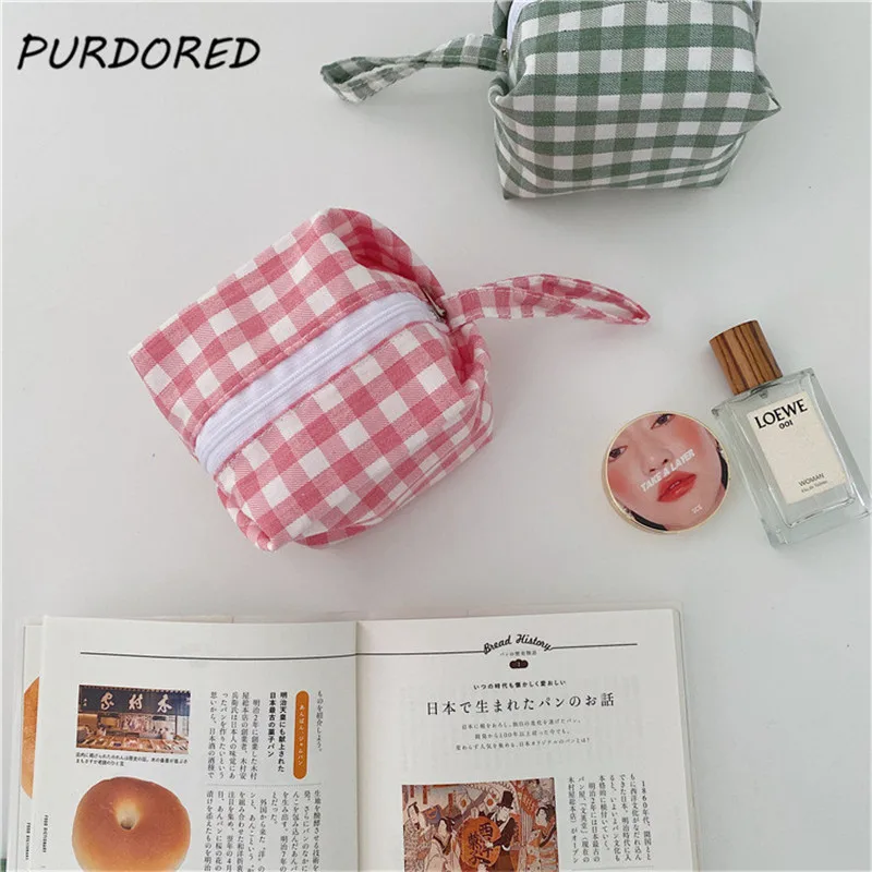 PURDORED 1 Pc Mini Lattice Makeup Bag Women Cute Small Cosmetic Bag Female  Girl Travel Beauty Case Lipstick Bag Pochette - AliExpress