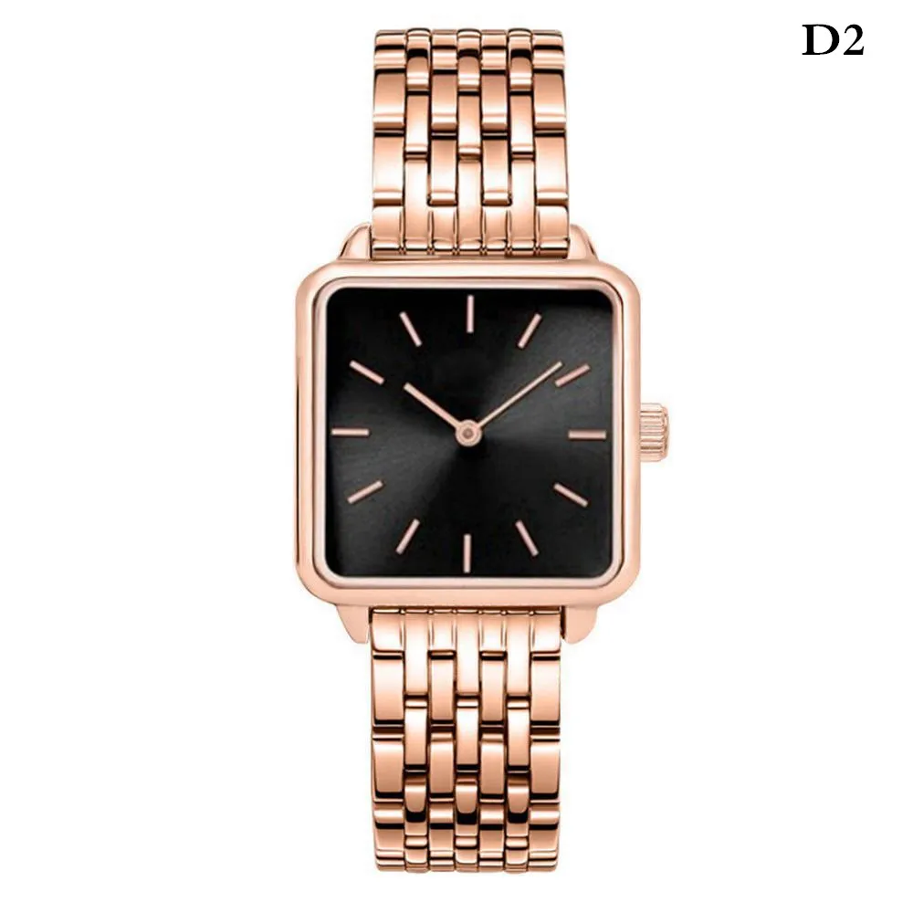 POFUNUO Fashion Casual Quartz wristwatches Dresses Watch Women Quartz Watch Luxury Bracelet Alloy Watches - Цвет: 2140D 2