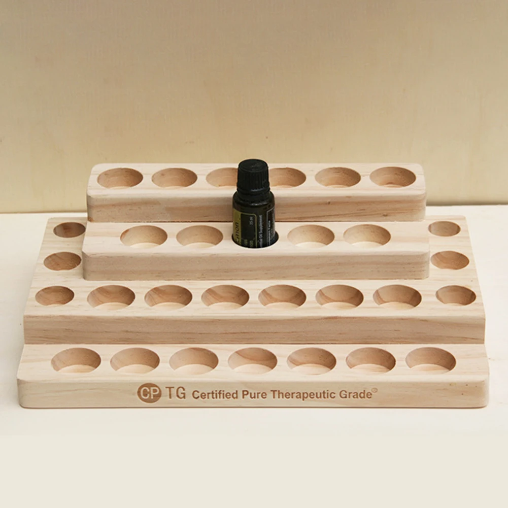 Wooden Essential Oil Storage Shelf Organizer