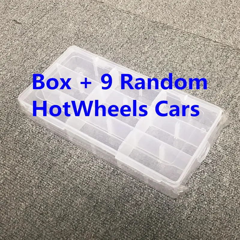 Hot Wheels модель автомобиля коробка для хранения Вмещает 16 шт. Hotwheels автомобили игрушка парковка портативные двухсторонние складные модели подвижные колеса - Цвет: TransparentBox9cars