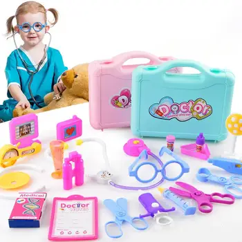 

10/12Pcs Kid Pretend Play Doctor Stethoscope Medical Kit Playset Development Toy