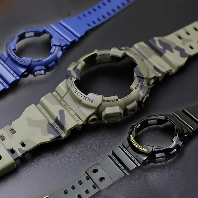 Watch Accessories Resin Strap Men's Pin Buckle Strap Case For Casio G-shock  Ga-110 Ga-100 Gd-120 5146 5081 Waterproof Watch Band - Watchbands -  AliExpress