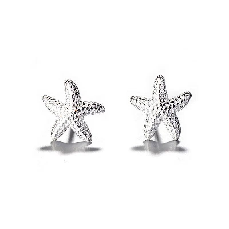 

925 Sterling Silver Starfish Stud Earrings For Women sterling-silver-jewelry Female pendientes mujer moda eh943