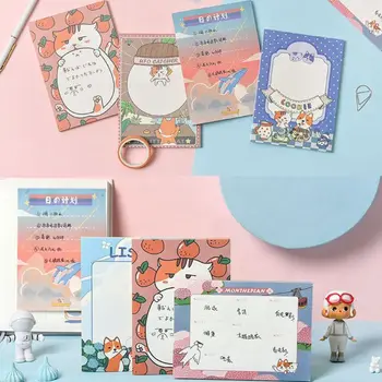

8pcs Kawaii Memo Pad Cute Cartoon N Times Sticky Note Notebook To Do List School