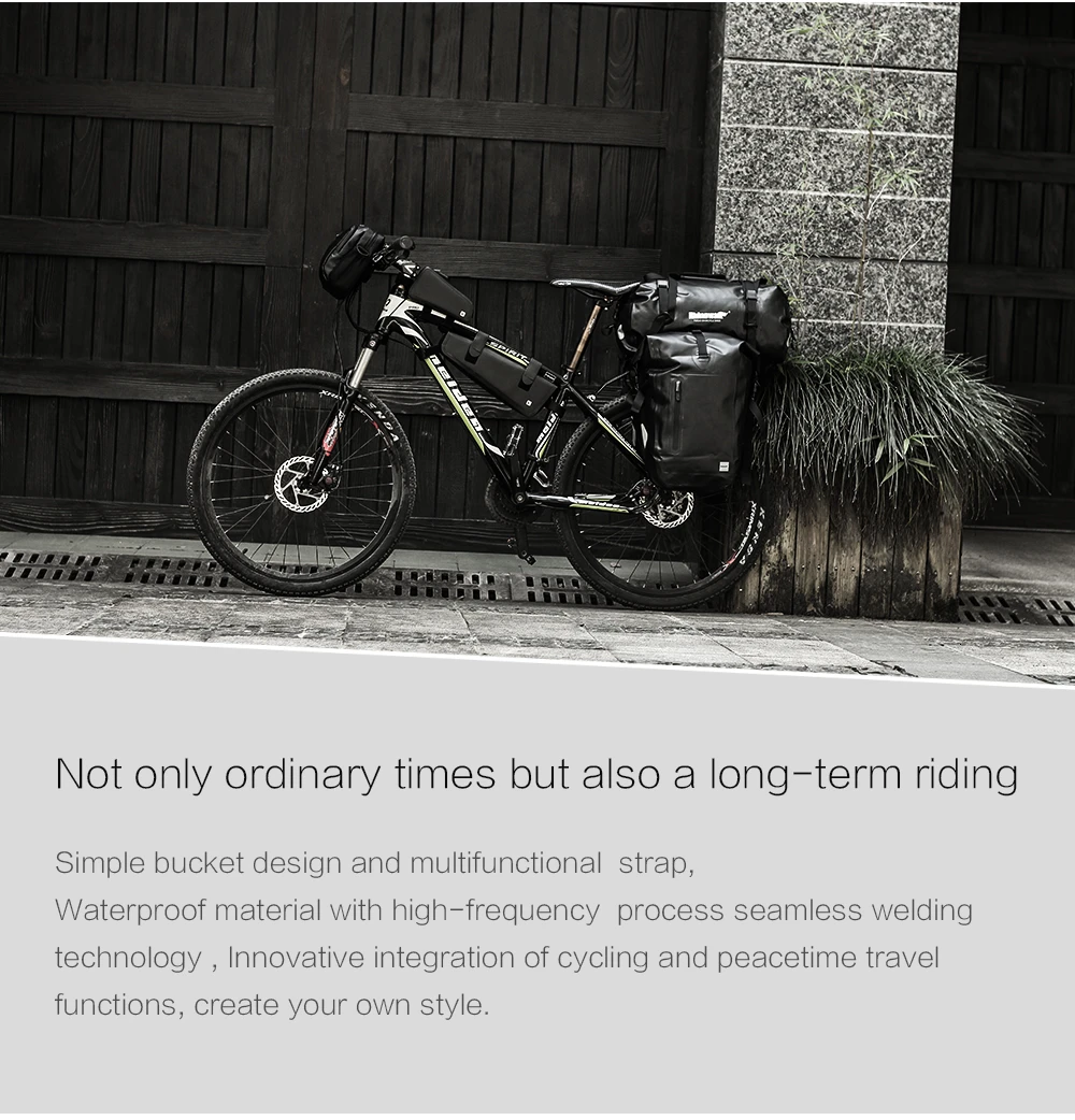 Sale Rhinowalk Bicycle Saddle Bag Full Waterproof Travel Handbag Casual Cycling Bike Luggage Carrier Bag Shoulder Crossbody Bag 20L 13